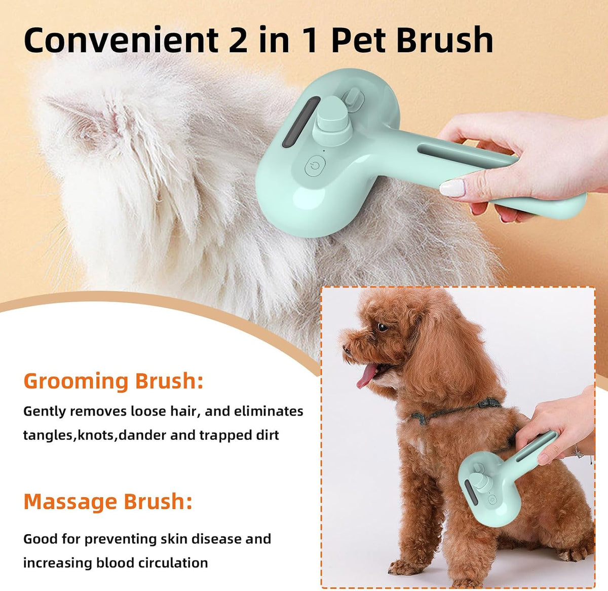 Petlytics™ MistGroom 3-in-1 Brush