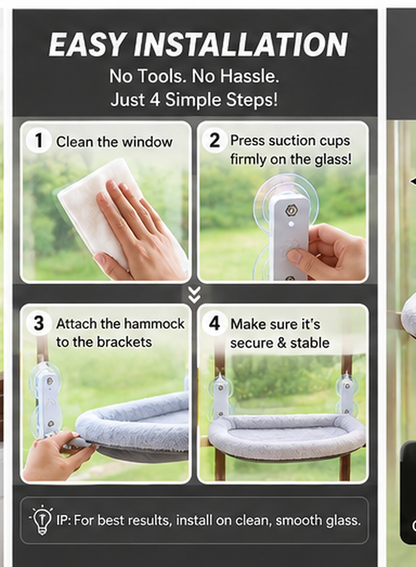 Petlytics™ PurrHammock — Cozy Cat Window Hammock