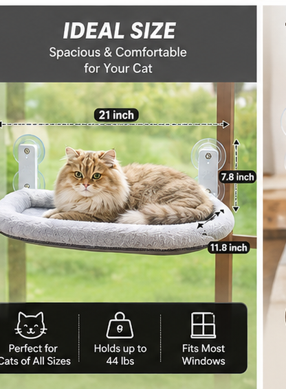 Petlytics™ PurrHammock — Cozy Cat Window Hammock