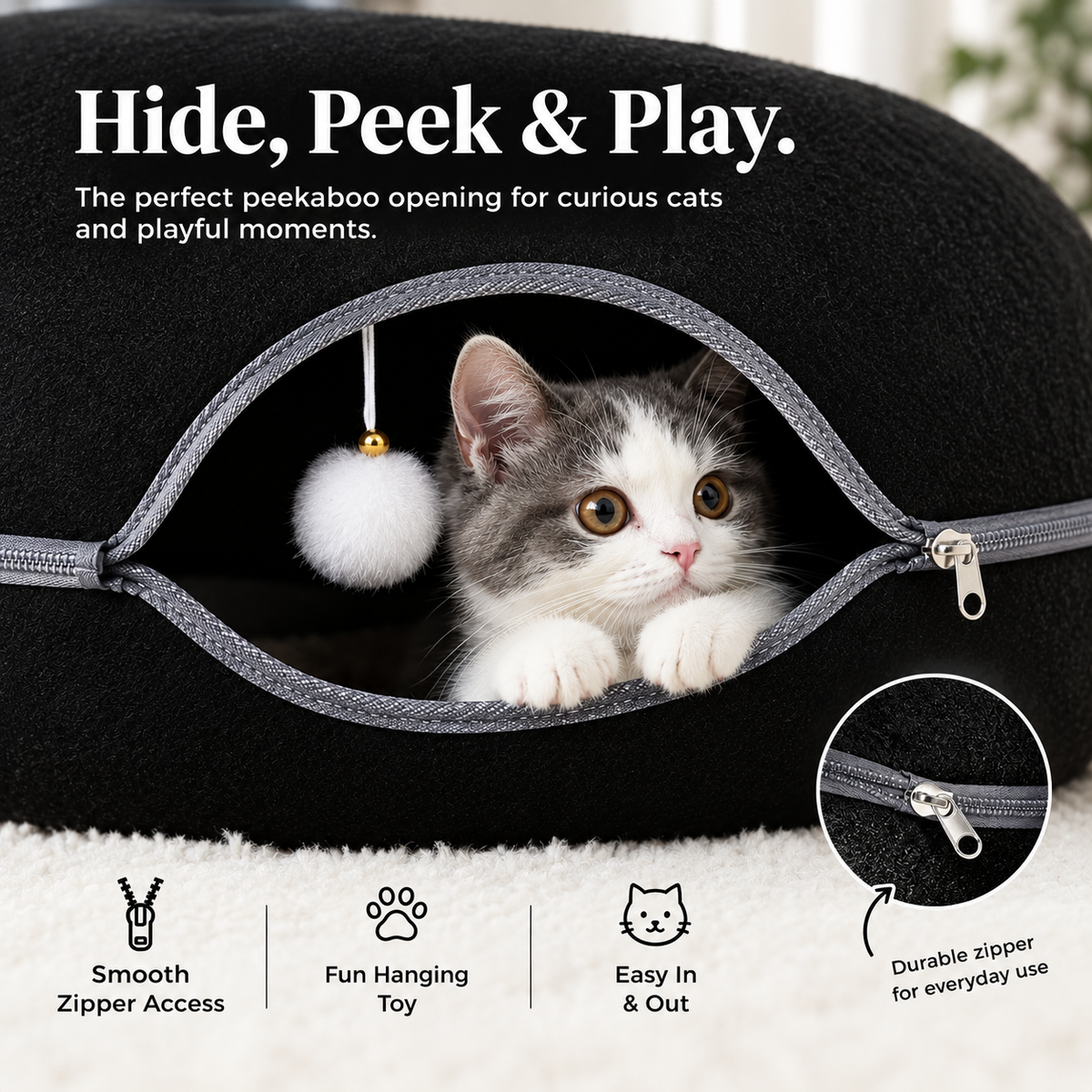Petlytics™ Peekaboo Cat Cave