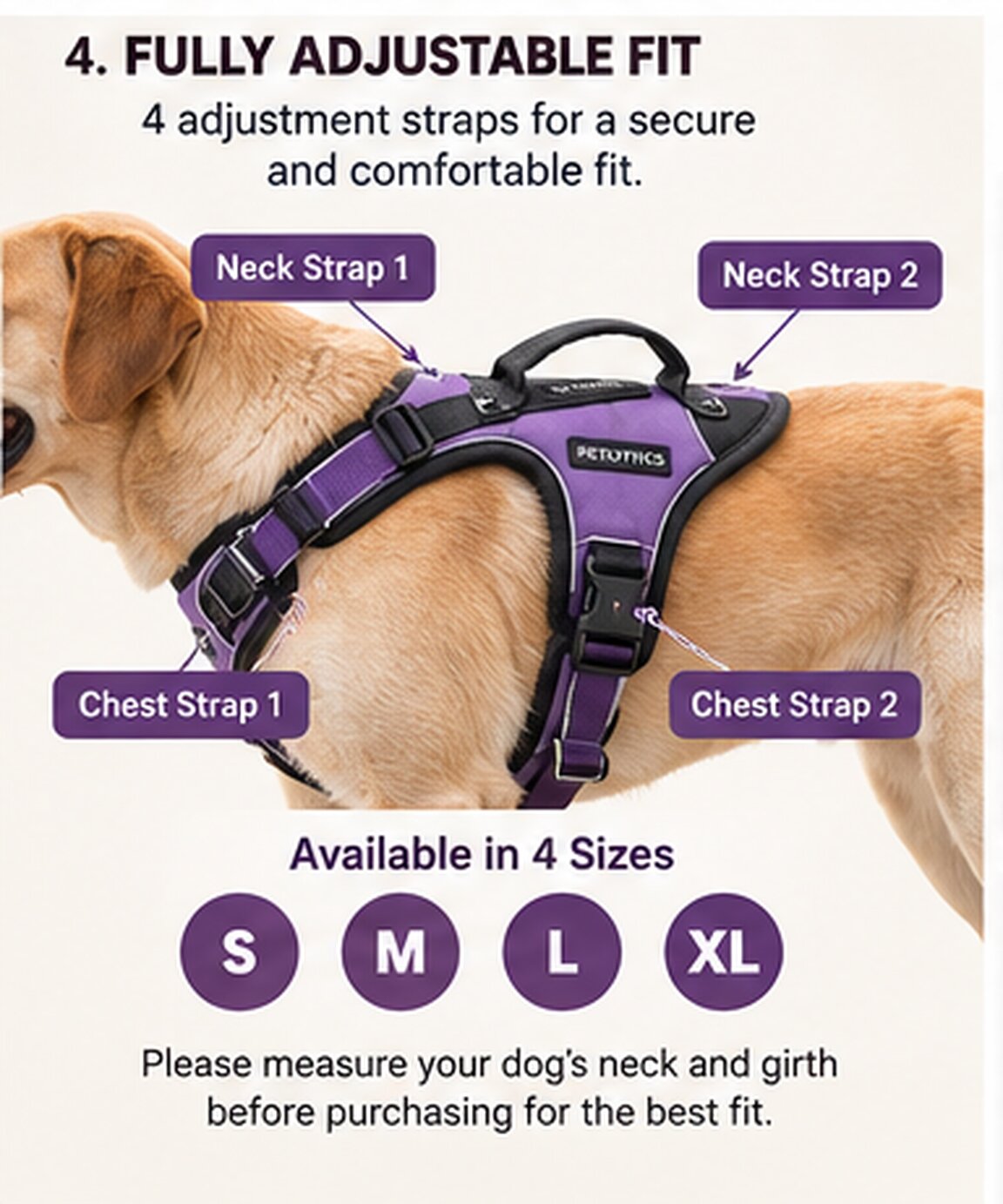 Petlytics™ NoPull Pro — Reflective Harness