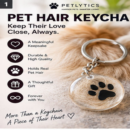 Petlytics™ PawCharm — Pet Hair Keychain