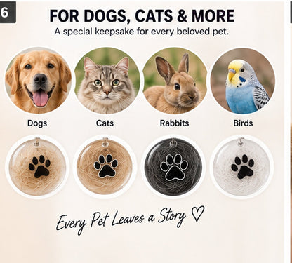 Petlytics™ PawCharm — Pet Hair Keychain