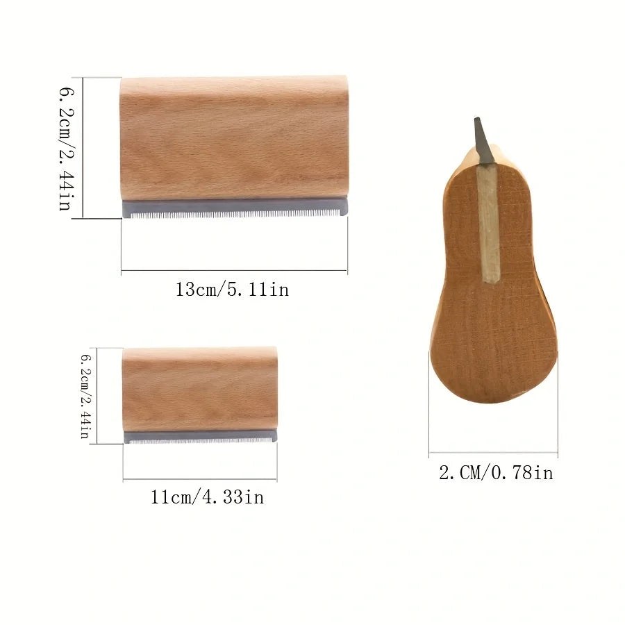 Wood Shedding Hair Brush