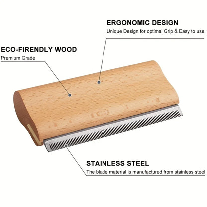 Wood Shedding Hair Brush